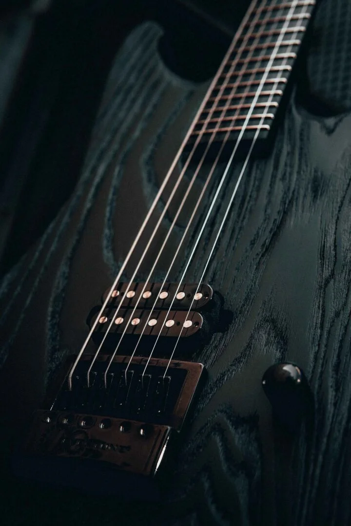 HAPAS Ashen Buster Odeholm Signature Guitar closeup